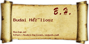 Budai Héliosz névjegykártya